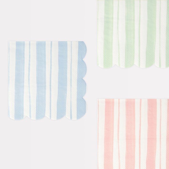 meri meri ticking stripe napkins, small