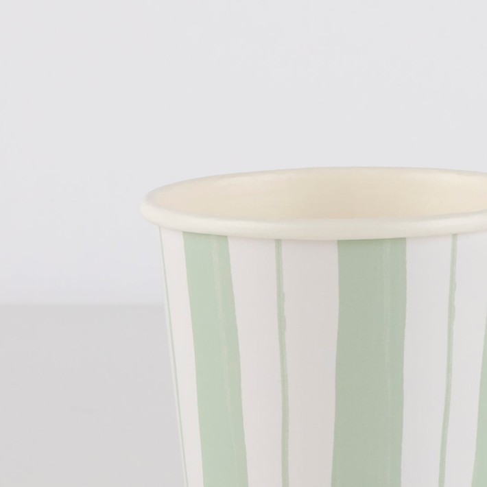 meri meri ticking stripe cups