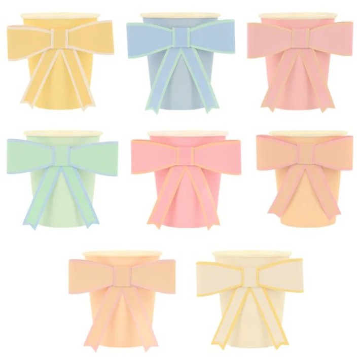 meri meri pastel bow cups