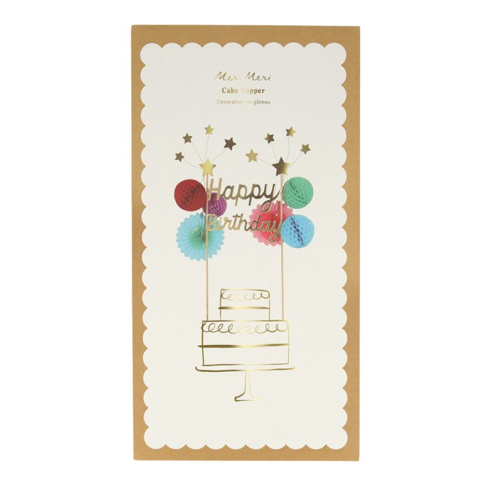 meri meri happy birthday cake topper