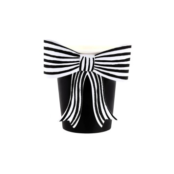 meri meri black & white bow cups | Kinderfeestwinkel | Speelgoedwinkel | Feestwinkel | Kinderwinkel | Amsterdam