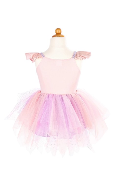 shimmer unicorn dress & headband - roze (5-6 jr)