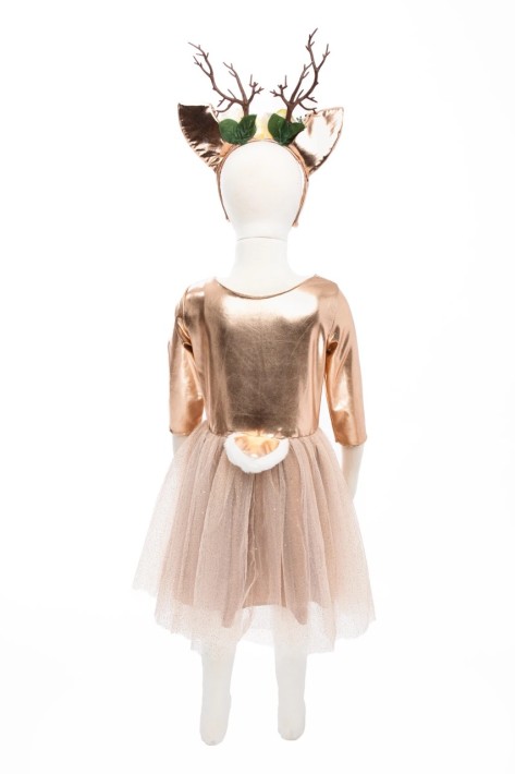 woodland deer dress with headband (5-6 jr)