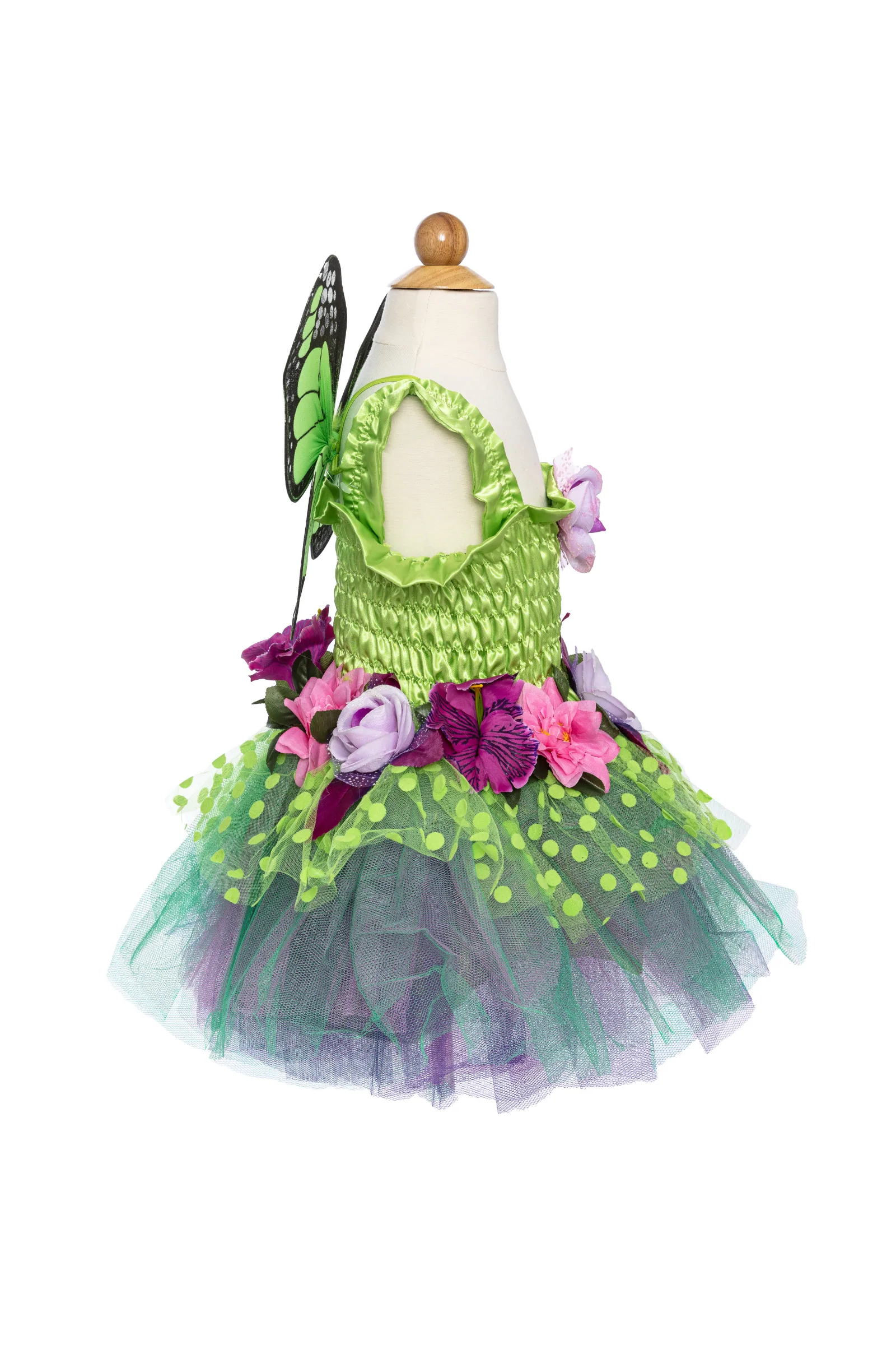 fairy blooms deluxe dress with wings - groen (5-6 jr)