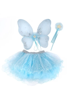 iridescent celestial fairy wings with tutu & wand (4-6 jr)
