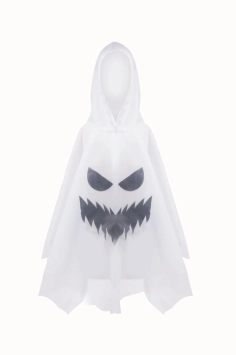 spooky ghost poncho (3-4 jr)