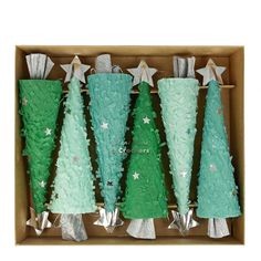 meri meri christmas tree crackers (6 st)