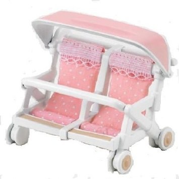 sylvanian families double pushchair