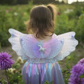 magical unicorn skirt & wings - pastel (4-6 jr)