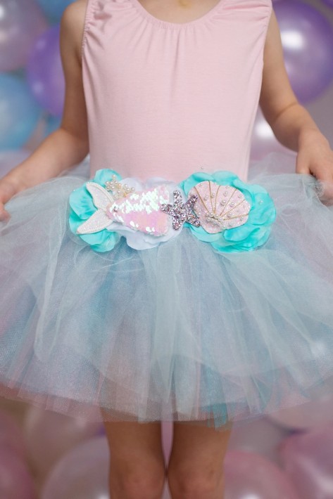 mermalicious tutu - pastelblauw (4-6 jr)