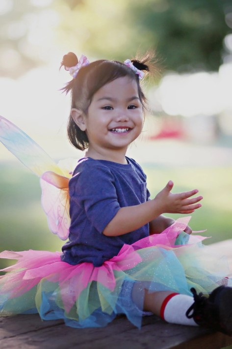 neon rainbow skirt, wings & wand (4-6 jr)