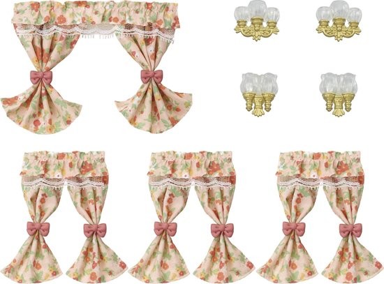 wall lamps & curtains set