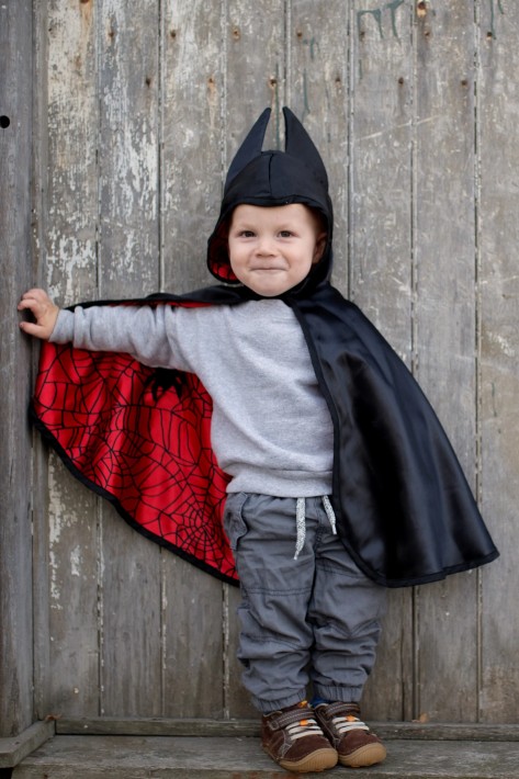 baby reversible spider/bat cape (2-3 jr)