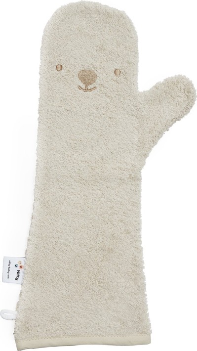 baby shower glove - white bear