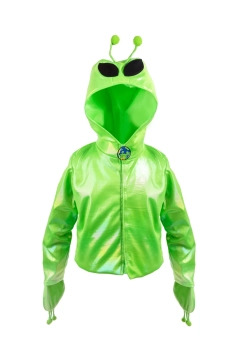galaxy invader hooded jacket, green (4-6 jr) | Kinderfeestwinkel | Speelgoedwinkel | Feestwinkel | Kinderwinkel | Amsterdam