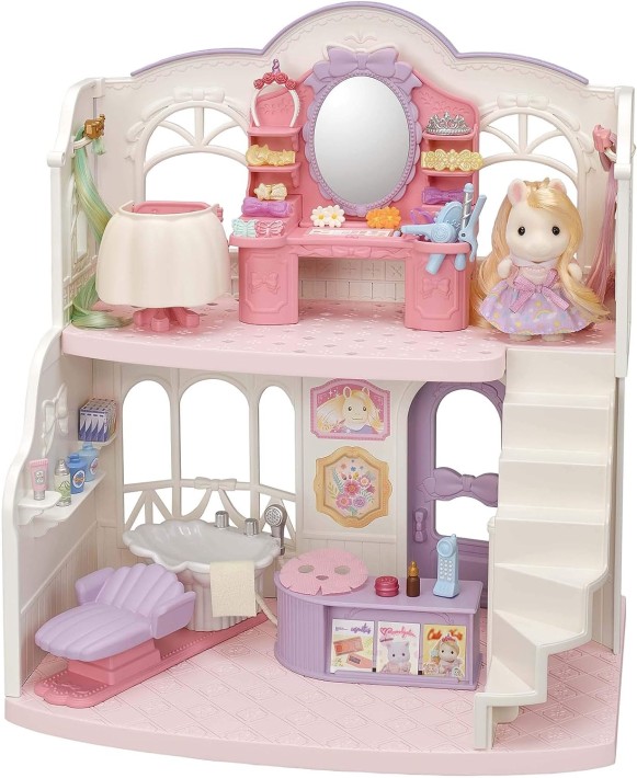 sylvanian families pony's stylish hair salon