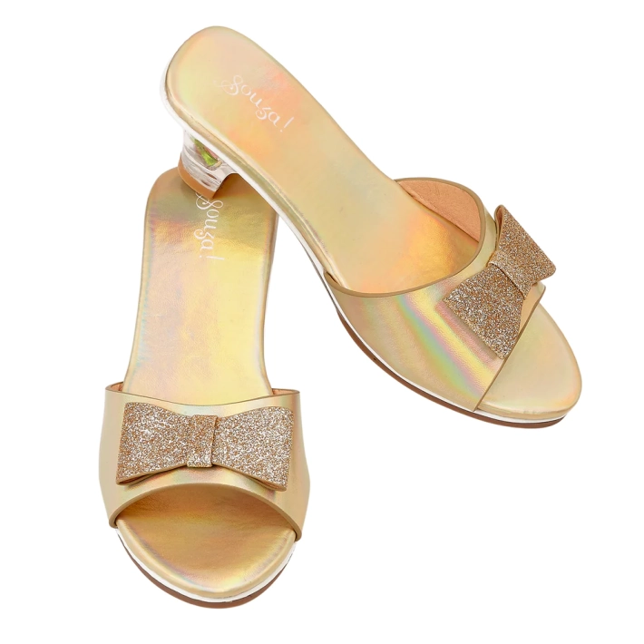 souza slipper hoge hak emmeline, goud/metallic (maat 27/28)