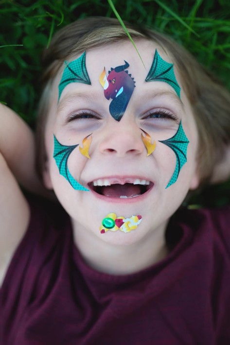 dragon face stickers