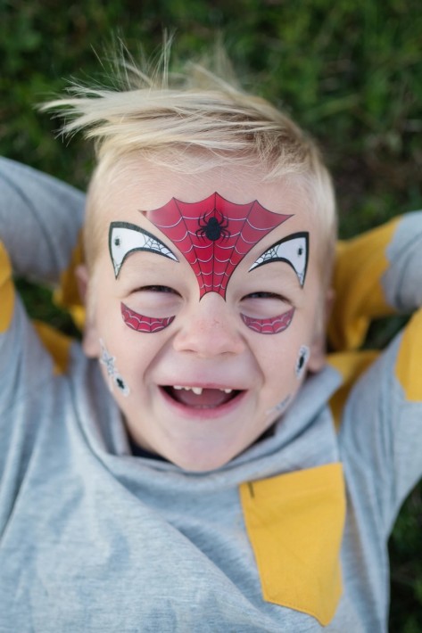 spider face stickers