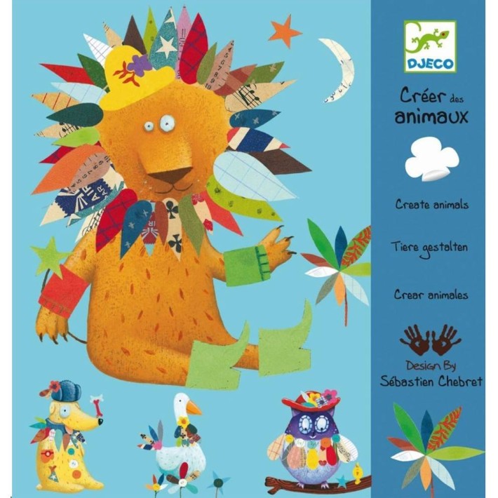 djeco creeren met stickers - dieren | Kinderfeestwinkel | Speelgoedwinkel | Feestwinkel | Kinderwinkel | Amsterdam