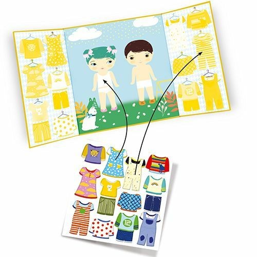 djeco herbruikbare stickers - kleding