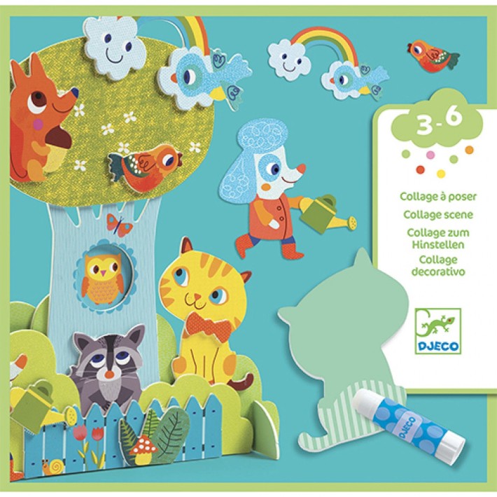 djeco collages - vrienden in de tuin | Kinderfeestwinkel | Speelgoedwinkel | Feestwinkel | Kinderwinkel | Amsterdam