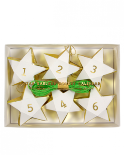 meri meri advent calendar - star garland, white/green | Kinderfeestwinkel | Speelgoedwinkel | Feestwinkel | Kinderwinkel | Am