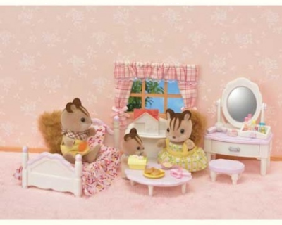 sylvanian families bedroom & vanity set