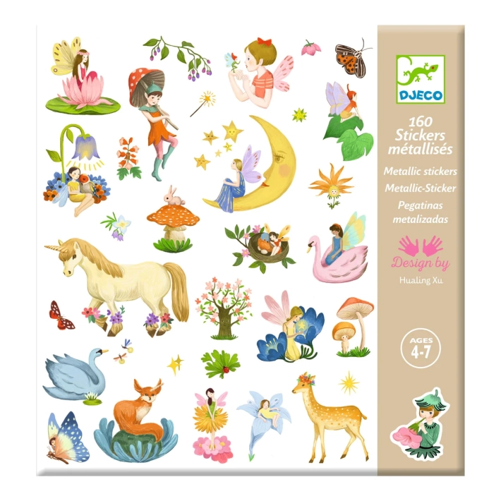 djeco metallic stickers - fantasie | Kinderfeestwinkel | Speelgoedwinkel | Feestwinkel | Kinderwinkel | Amsterdam