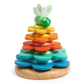 broodtrommel bloem - donkerblauw (3 compartimenten) | Kinderfeestwinkel | Speelgoedwinkel | Feestwinkel | Kinderwinkel | Amst