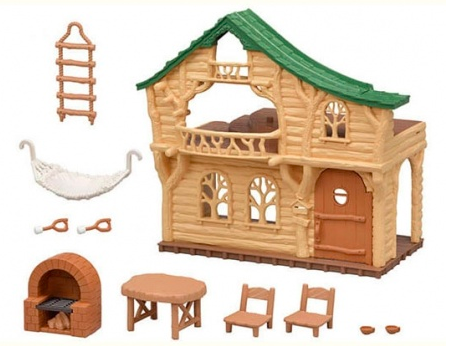 sylvanian families log cabin on the lake