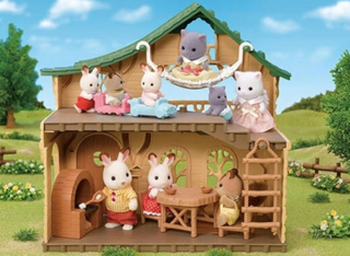 sylvanian families log cabin on the lake