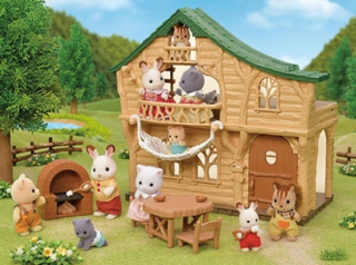 sylvanian families log cabin on the lake
