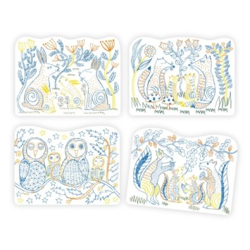 djeco magische kleurplaten - woodland families