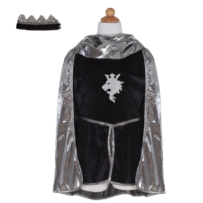 knight tunic, cape & crown - zilver (5-6 jr) | Kinderfeestwinkel | Speelgoedwinkel | Feestwinkel | Kinderwinkel | Amsterdam