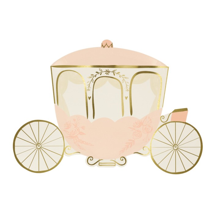 meri meri princess carriage plates