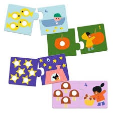 djeco duo puzzle - first numbers