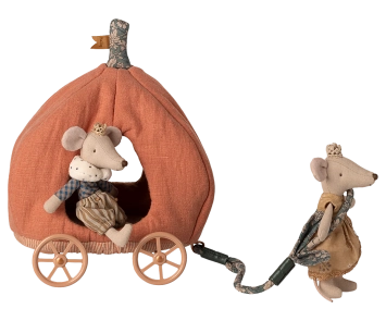 maileg pumpkin carriage, mouse