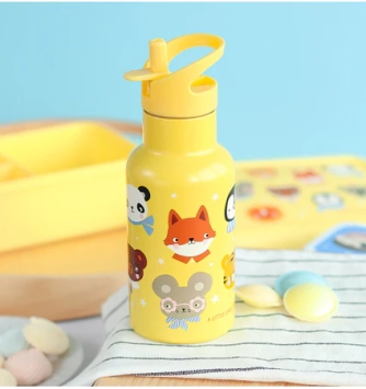 stainless steel water bottle - animal friends