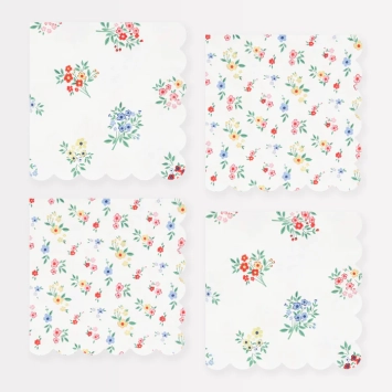 meri meri ditsy posy scalloped small napkins | Kinderfeestwinkel | Speelgoedwinkel | Feestwinkel | Kinderwinkel | Amsterdam