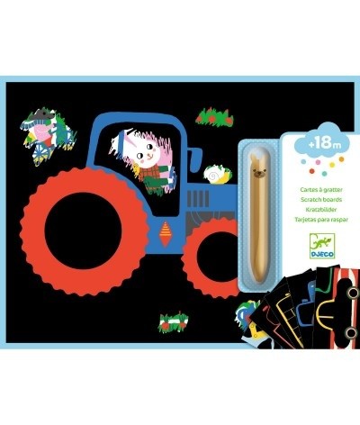 djeco kraskaarten - voertuigen | Kinderfeestwinkel | Speelgoedwinkel | Feestwinkel | Kinderwinkel | Amsterdam