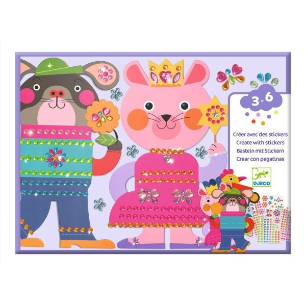 djeco knutselset creeren met stickers - glitters | Kinderfeestwinkel | Speelgoedwinkel | Feestwinkel | Kinderwinkel | Amsterd
