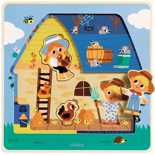djeco puzzel - chez moo