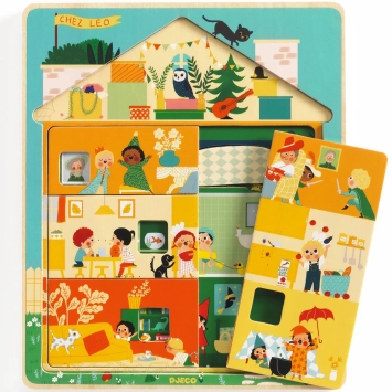 djeco 3 lagen puzzel - chez leo l | Kinderfeestwinkel | Speelgoedwinkel | Feestwinkel | Kinderwinkel | Amsterdam