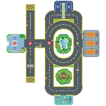 djeco crazy motors floor puzzle - city giant