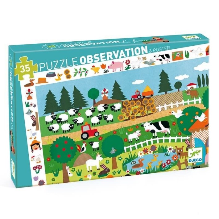 djeco puzzel observatie - boerderij (35 st)