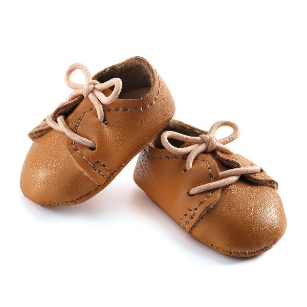 djeco doll clothes pomea - brown shoes