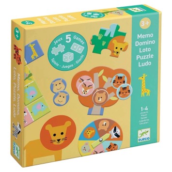 djeco spelletjesdoos - wilde dieren | Kinderfeestwinkel | Speelgoedwinkel | Feestwinkel | Kinderwinkel | Amsterdam