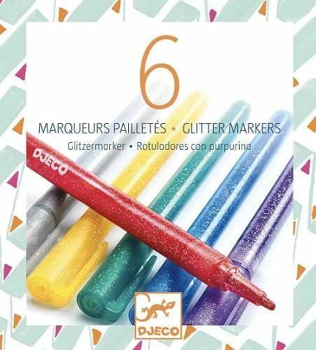 djeco 6 glittermarkers