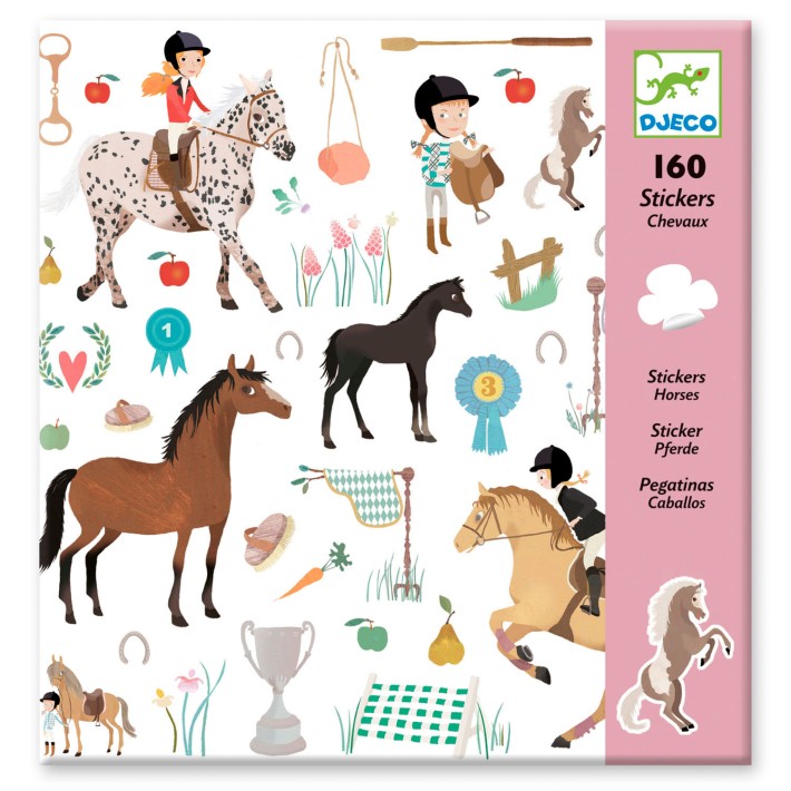 djeco stickers - paarden